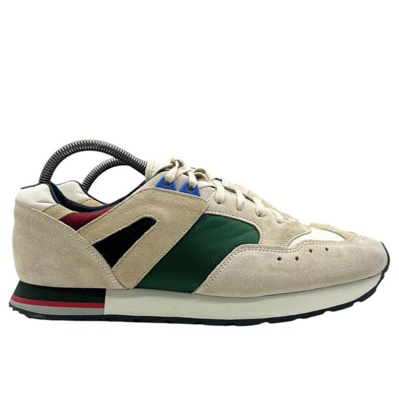 REPRODUCTION OF FOUND Shoes Men Size 8 French Military Trainer Green Off White - Picture 1 of 7